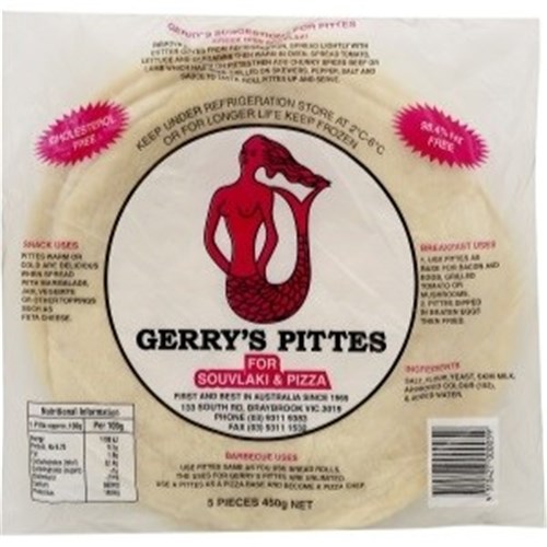 GERRY'S (20 x 5) PITA BREAD RETAIL  SOLD AS BOXS 