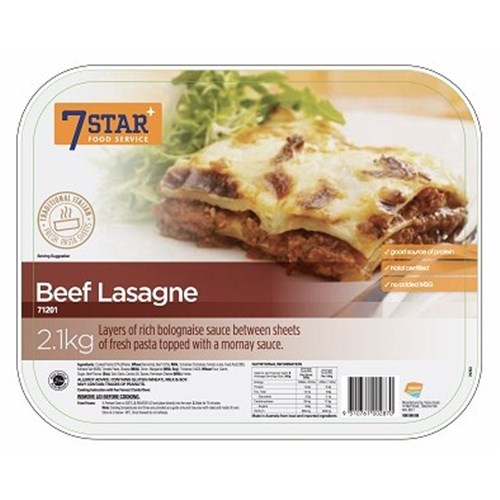 7STAR 2.1KG 4 LAYER BEEF LASAGNE