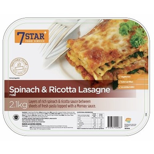 7STAR 2.1KG 4 LAYER SPINACH&RICOTTA LASAGNE 