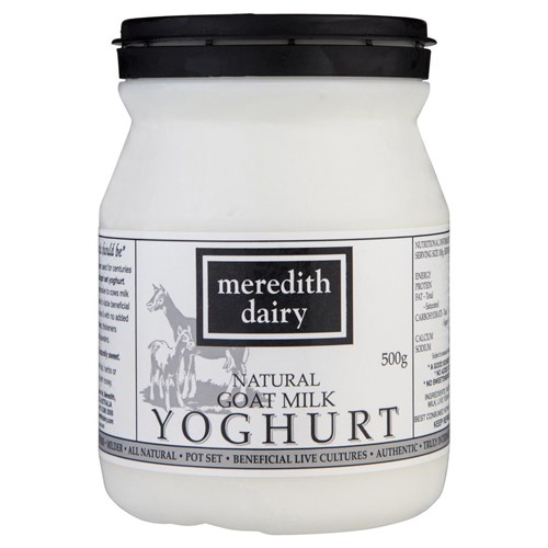 MEREDITH 500G x 6 GOAT YOGHURT BLACK*