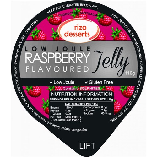 RIZO 110G X 32 DIET RASPBERRY JELLY CUP*