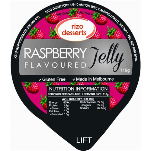 RIZO 110G X 32 SUGAR RASPBERRY JELLY CUP*