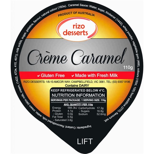 RIZO 110G X 32 CREME CARAMEL CUP*