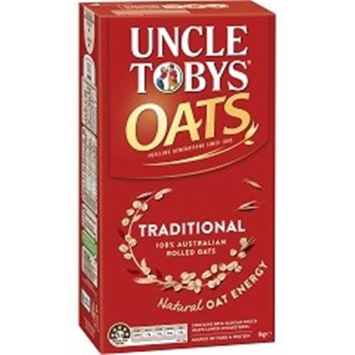 UNCLE TOBYS 1KG TRADITIONAL ROLLED OATS