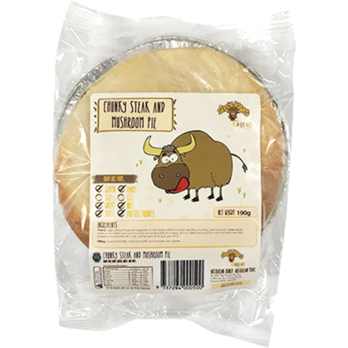 SILLY YAK 190G X 10 GF STEAK & MUSHROOM PIE