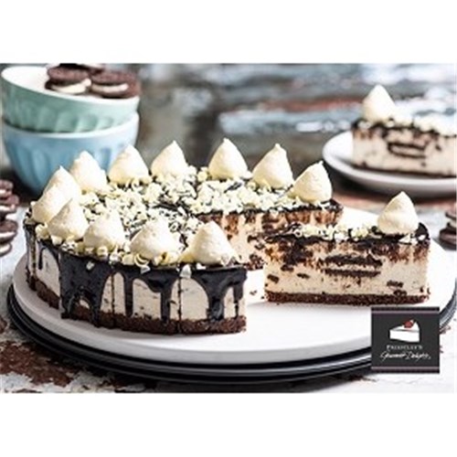 PRIESTLEYS 16 X COOKIES & CREAM CHEESECAKE PRECUT