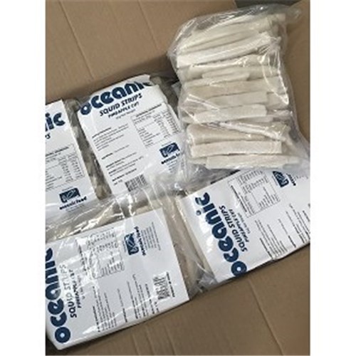 OCEANIC 1KG SQUID STRIPS PINEAPPLE CUT IQF