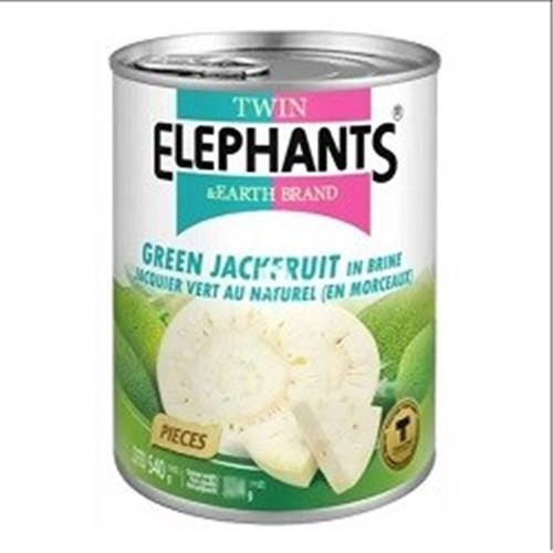 TWIN ELEPHANTS  540G GREEN JACKFRUIT IN BRINE