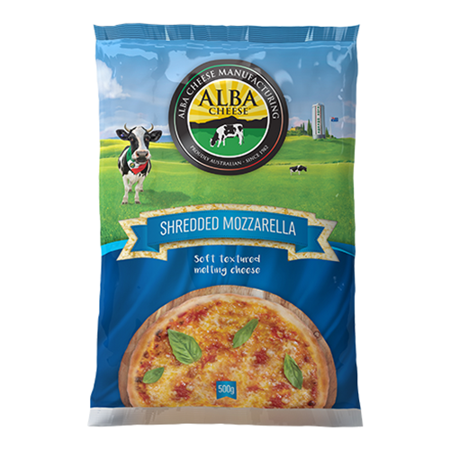 ALBA 250G x 16 SHREDDED MOZZARELLA CHEESE*