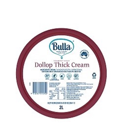 BULLA 2LT DOLLOP THICK CREAM