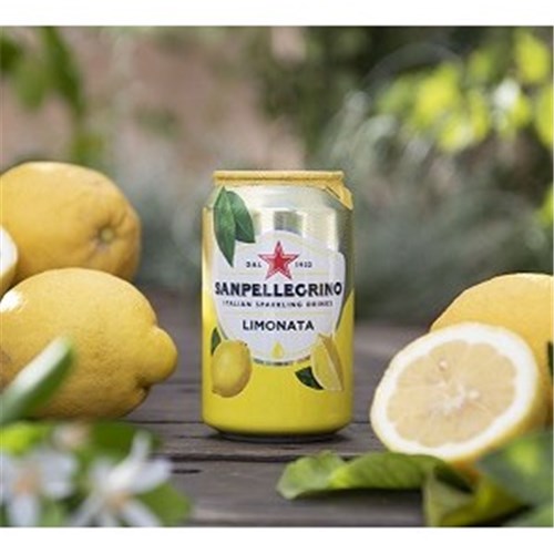 SAN PELL 24 X 330ML CANS LIMONATA FRUIT BEVERAGE