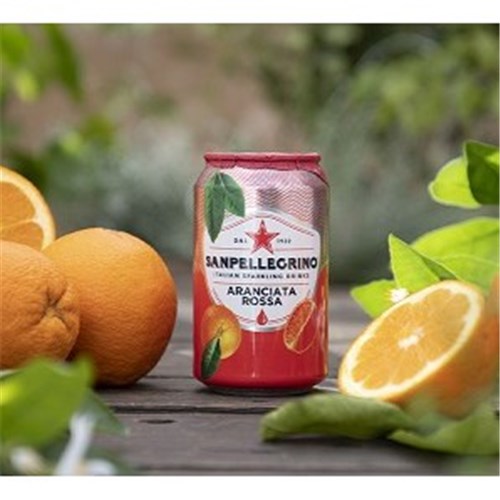 SAN PELL 24 X 330ML CANS ARANCIATA ROSSA FRUIT