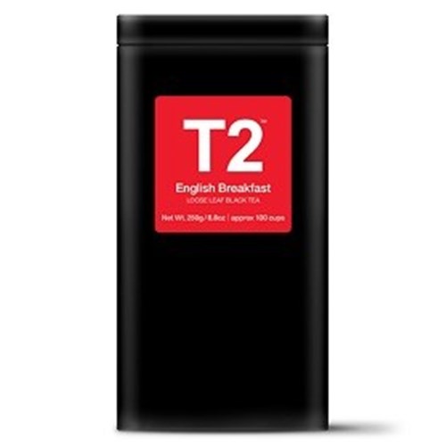 T2 250G TALL TIN ENGLISH BREAKFAST LOOSE LEAF TEA*