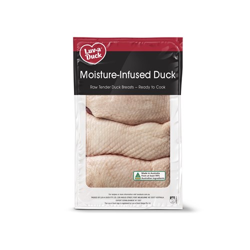 LUV 2.6KG DUCK BREAST FILLETS MOIST INFUS GF* 