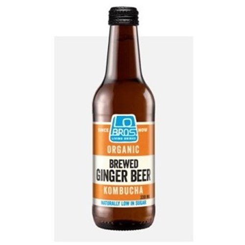 LO BROS 330ML X 8 KOMBUCHA SODA - GINGER BEER