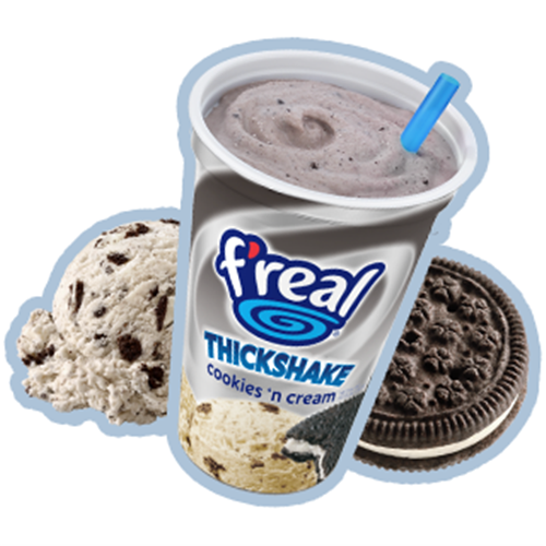 F'REAL 296MLx10 COOKIES & CREAM THICKSHAKE