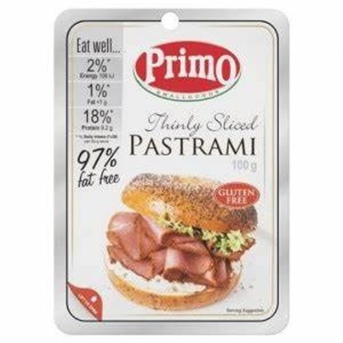 PRIMO 100G X 8 PASTRAMI SLICED GF*