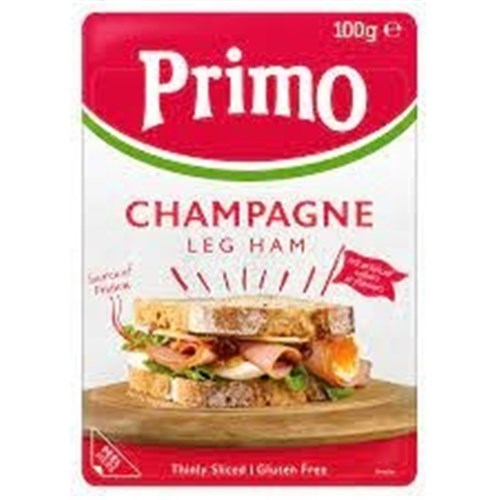 PRIMO 100G X 8 CHAMPAGNE LEG HAM SLICED GF*