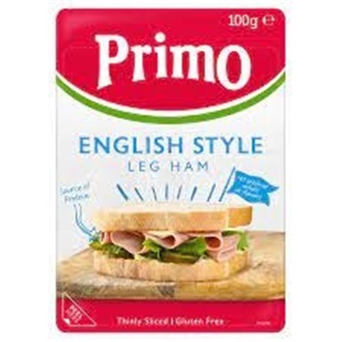 PRIMO 100G X 8 ENGLISH STYLE HAM SLICED GF*