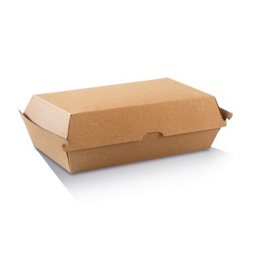 GREENMARK KRAFT LARGE SNACK BOX PLAIN  (200)