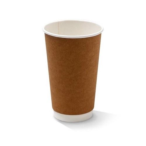 GREENMARK 16OZ COATED DBLE WALL KRAFT CUP (500)