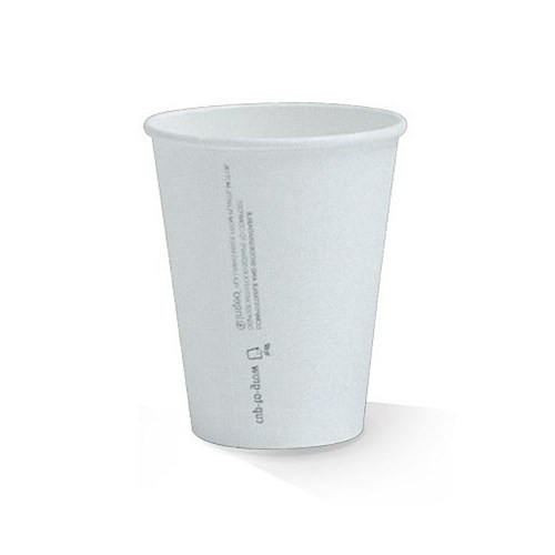 GREENMARK 12OZ PLA SINGLE/W CUP WHITE 90MM (1000)