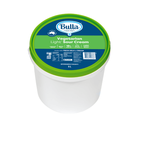 BULLA 5LT LIGHT VEGETARIAN SOUR CREAM*