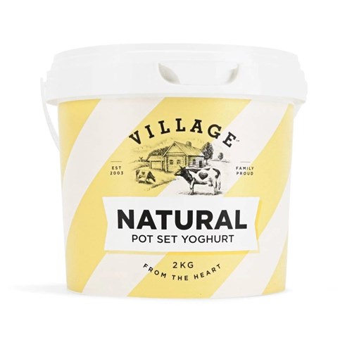 VILLAGE DAIRY 2KG NATURAL POT SET YOGHURT 