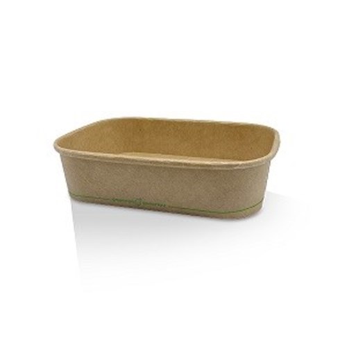 GREENMARK 500MLx50 RECTANGLE CONTAINER PLA COATED