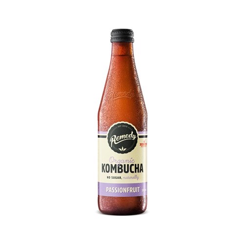 REMEDY KOMBUCHA 12 x 330ML PASSIONFRUIT 