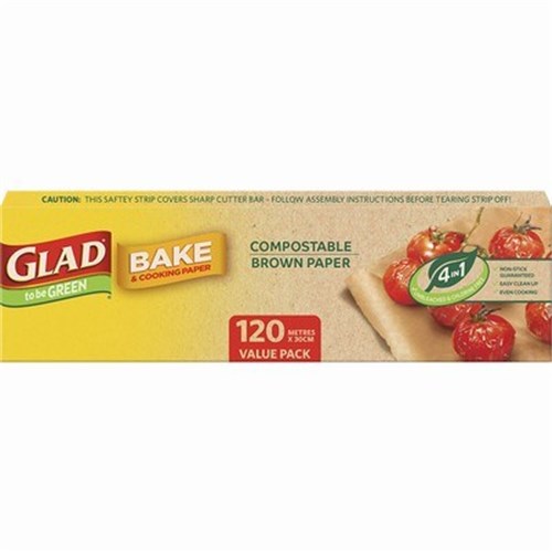 GLAD COMPOSTABLE 120M x 30CM BAKING PAPER