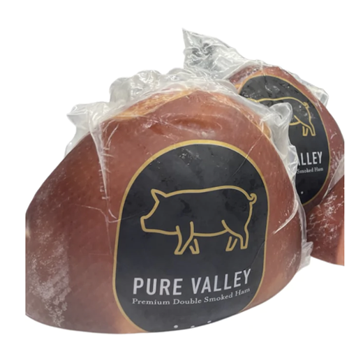 AWM PURE VALLEY HAM HALF 4-5KG R/W BONE IN*