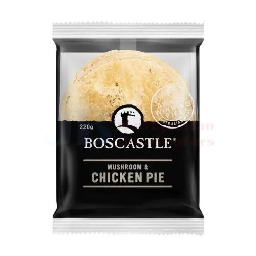 BOSCASTLE 220G X 6 CHICKEN & MUSHROOM PIE