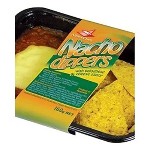 ALLIED CHEFS 200Gx16 NACHO DIPPERS BOLOG&CHES