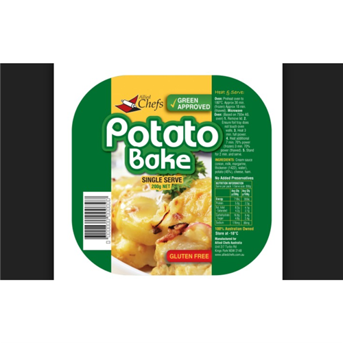 ALLIED CHEFS 200G X 24 POTATO BAKE G/F