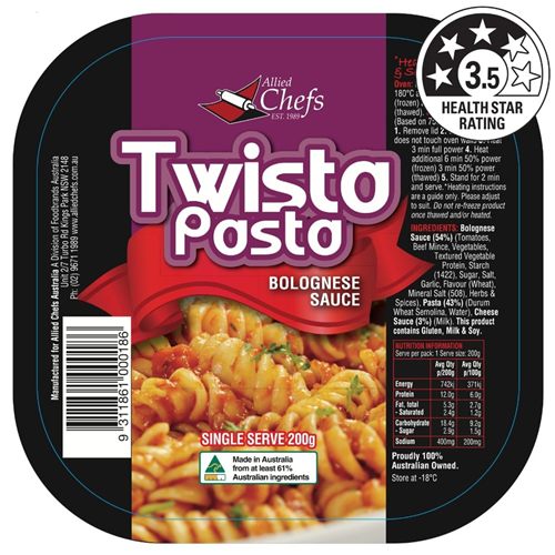 ALLIED CHEFS 200G X 24 TWISTA BOLOGNESE