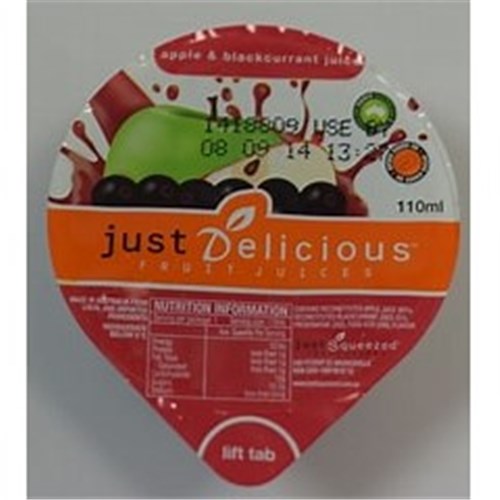 JUST DELICIOUS 110MLx96 APPLE BLACKCURRANT CUP*