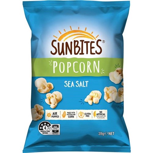 SUNBITES 28Gx18 POPCORN SEA SALT