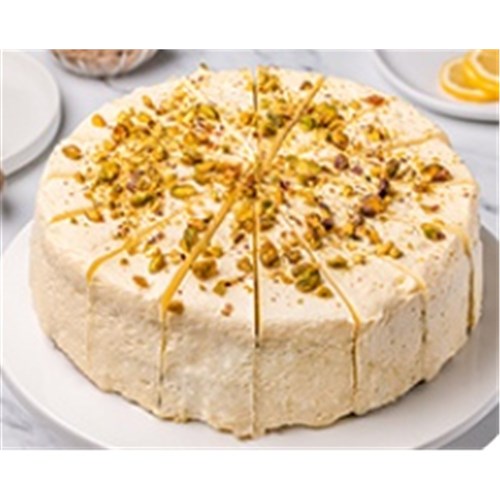 PRIESTLEYS 16 PRECUT LEMON PISTACHIO CAKE 2.24KG