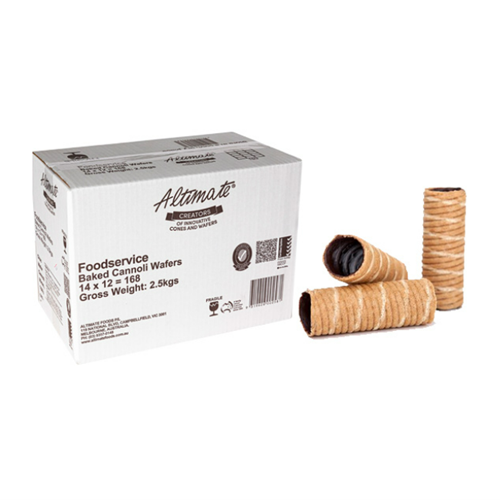 ALT x 168 CHOC CANNOLI WAFERS 29MMx80MM