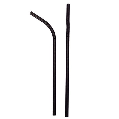 FPA STRAWS PAPER FLEXI PLAIN BLACK 210MM X 2500