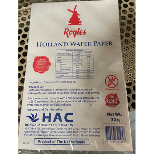 HOLLAND 30G WAFER PAPER 
