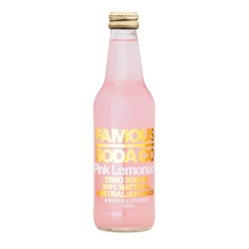 FAMOUS 12x330ML PINK LEMONADE SODA