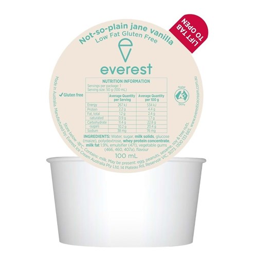 EF 100MLx24 VANILLA LOW FAT DIXIE CUPS *