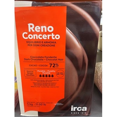 IRCA 5KG RENO 72% DARK CHOC (COUVERTURE)