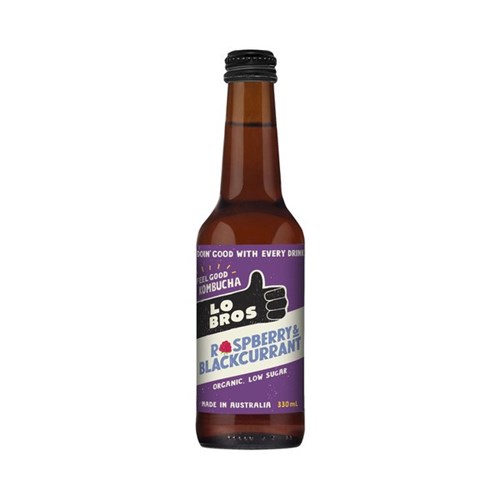 LO BROS 330ML X 12 KOMBUCHA - RASP & BLACKCURRANT