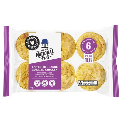 NAT PROPER LITTLE PIE 60Gx36 CURRIED CHICKEN*