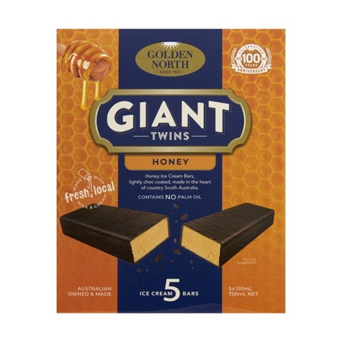 GOLDEN NORTH 8x5x150ML GIANT TWINS HONEY MULTI