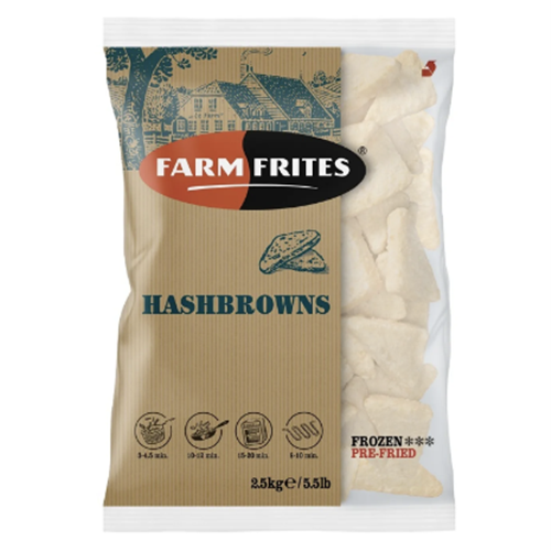 FARM FRITES 10x1KG CHUNKY TRIANGLE HASH BROWNS
