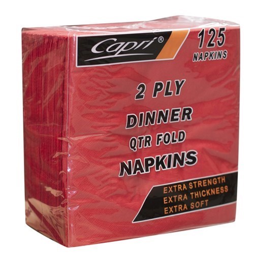 FPA 1000 X 2PLY QTR FOLD RED DINNER NAPKIN 